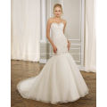 Ball Gown Floor-length Beading Ruffled Wedding Dress